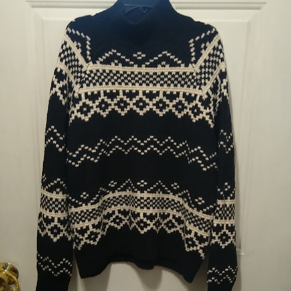 Old Navy  Men's/Women's Med Black and White Patterned Sweater - Picture 1 of 6